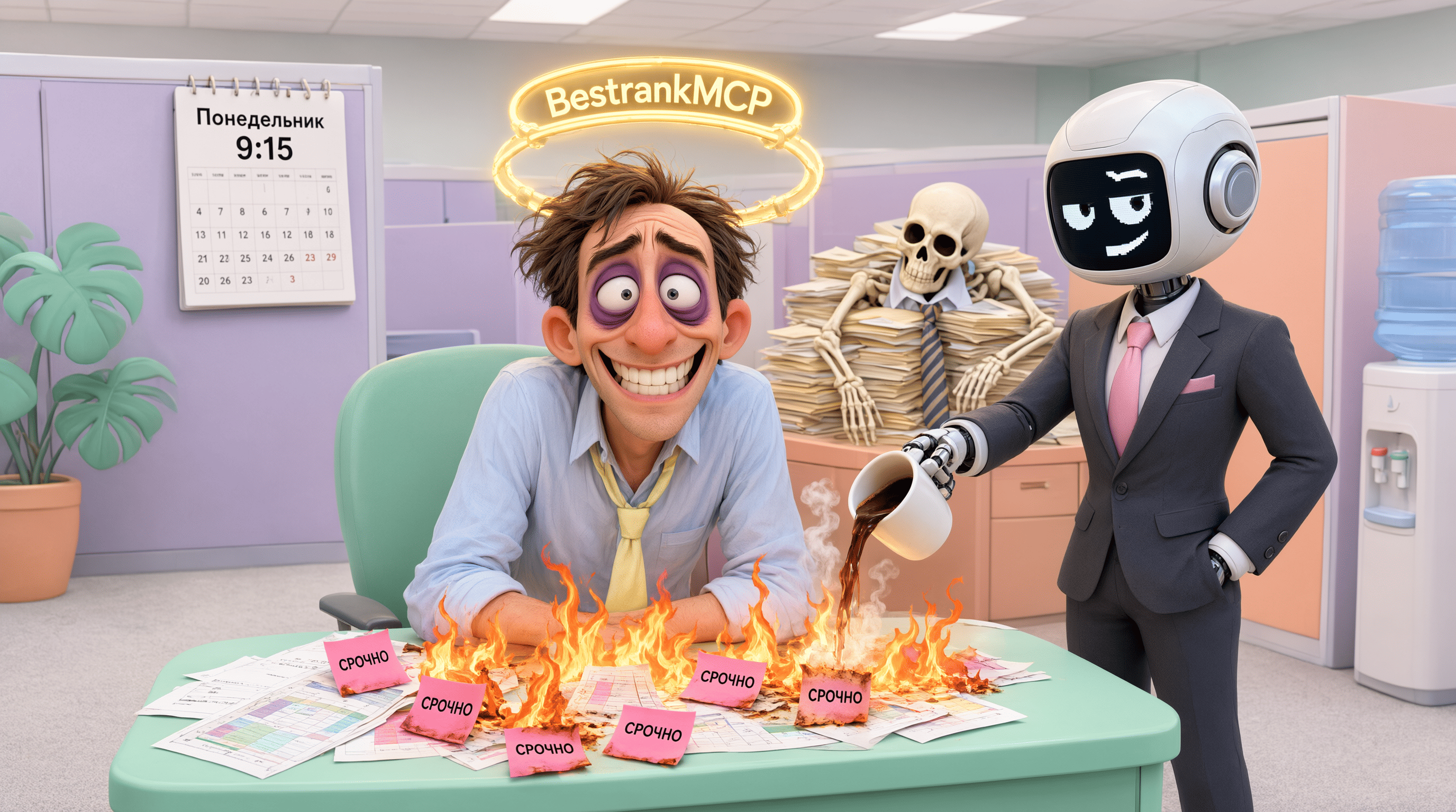 BestrankMCP: CRM через MCP: доступ к сделкам, контактам, истории общения и отчётам для РОП